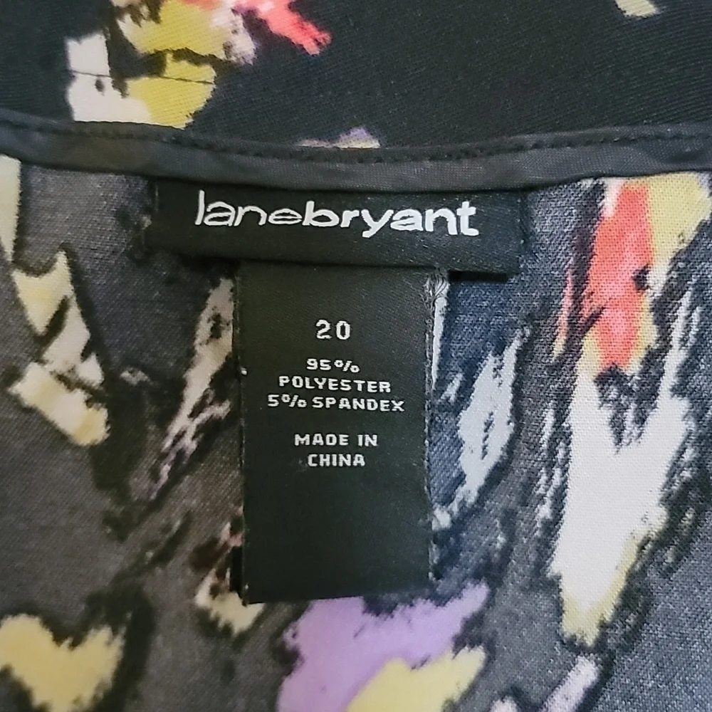 Lane Bryant Colorful Abstract Print Skirt Plus Size 20 Casual Office